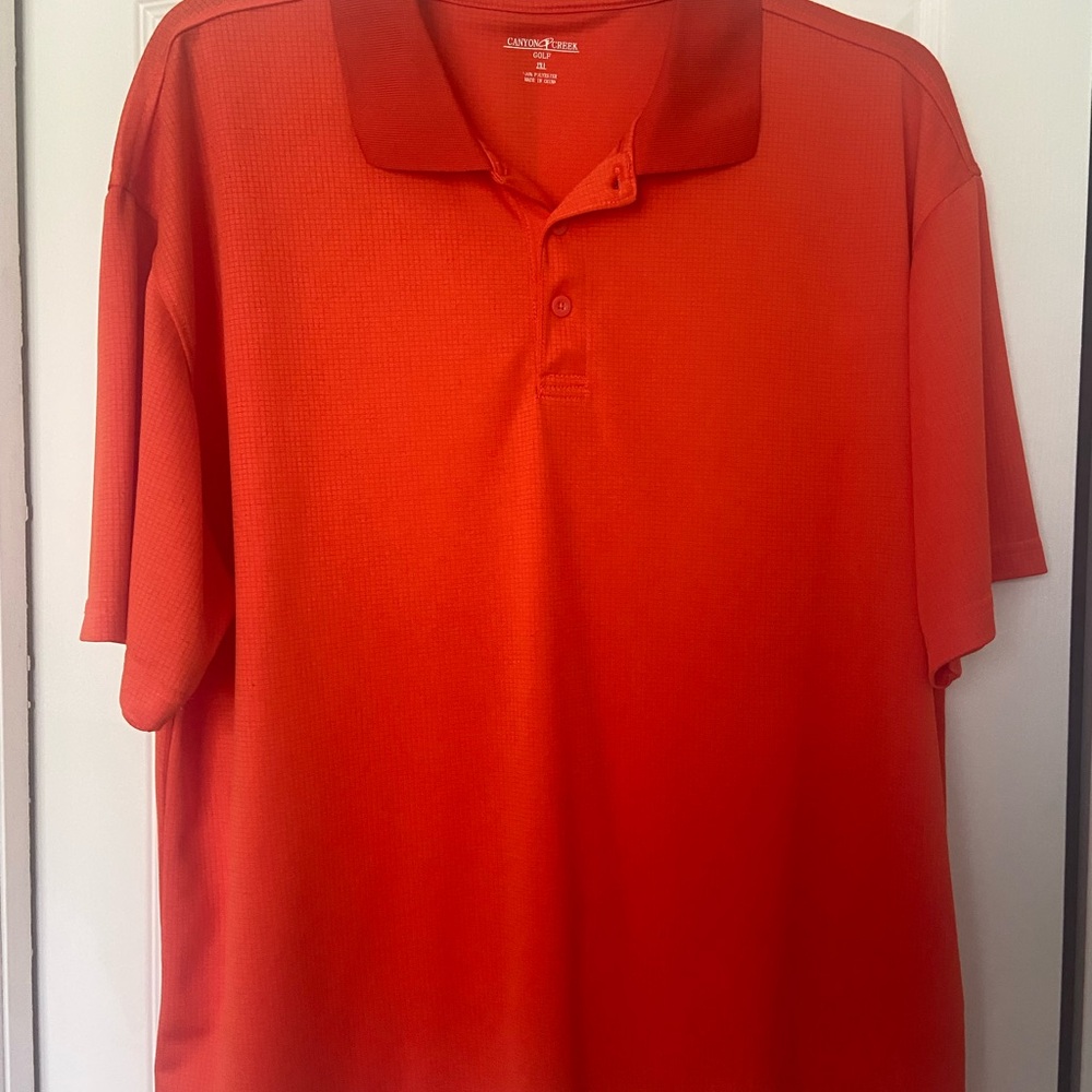 Canyon Creek Men's Orange Performance Polo Shirt